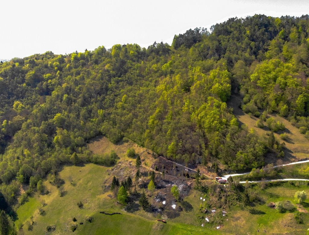Posledice manjšega travniškega požara